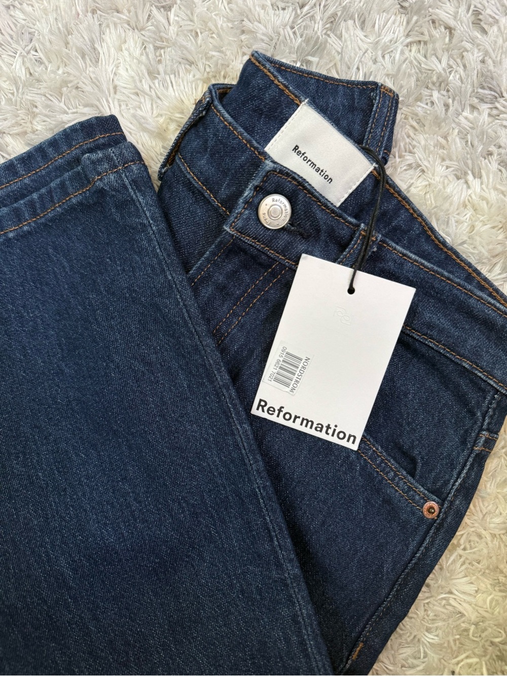 NWT Reformation Womens Jax Stretch High Rise Straight Jeans Size 25